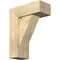 Ekena Millwork Traditional Block Rough Sawn Bracket w/ Offset Brace, Douglas Fir, 6"W x 14"D x 18"H BKT0604X14X18TRA05RDF - alternate 1